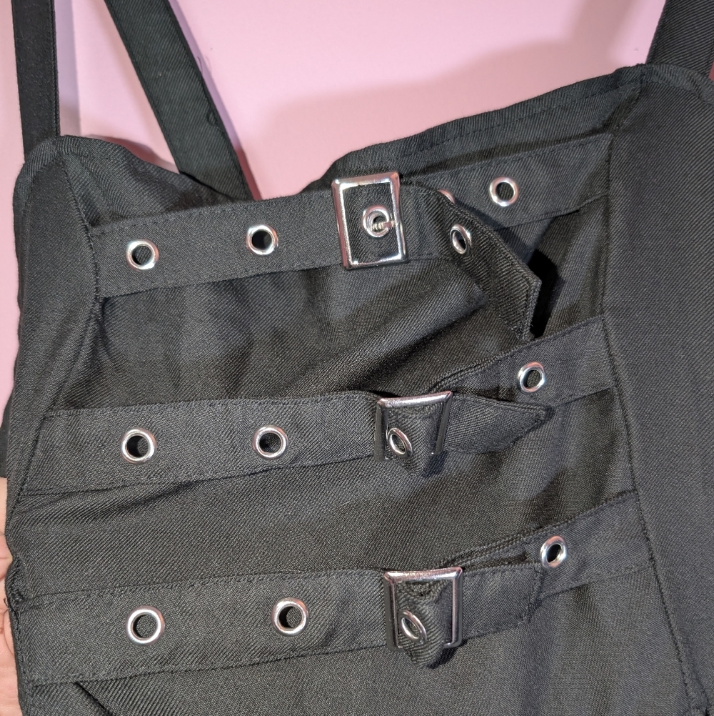 Hot Topic Gothic Black Buckle Mini Dress - Picture 4 of 6
